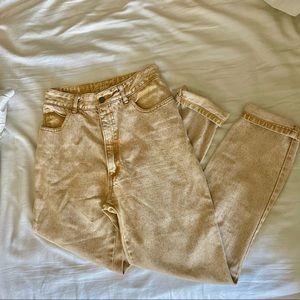 Vintage 100% cotton mustard yellow jeans